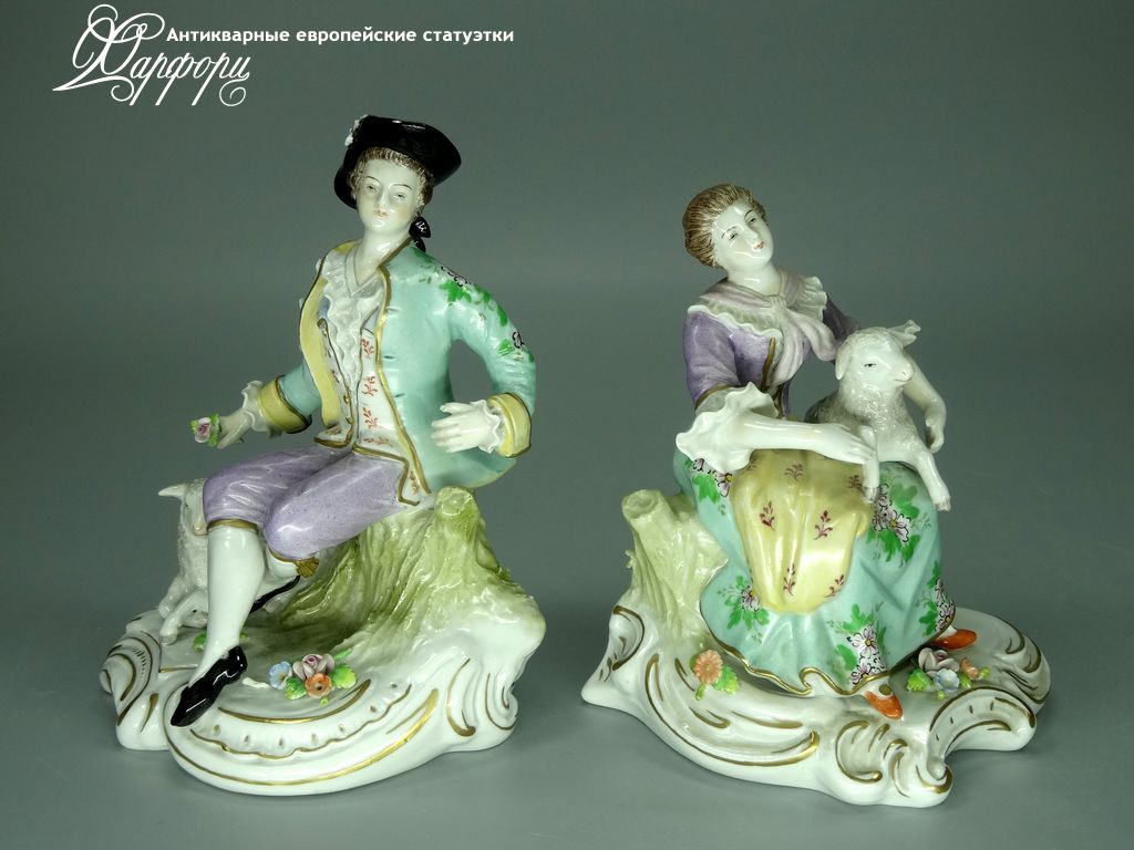 Купить фарфоровую статуэтку Sitzendorf Пара на лугу